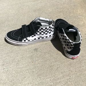 Sk8 Mid Old Skool Checkered Velcro